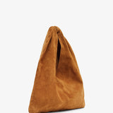 Bindle small brown suede bag