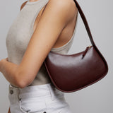 Half Moon burgundy leather bag