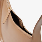 Half Moon beige leather bag