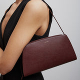 Dalia baguette burgundy leather bag