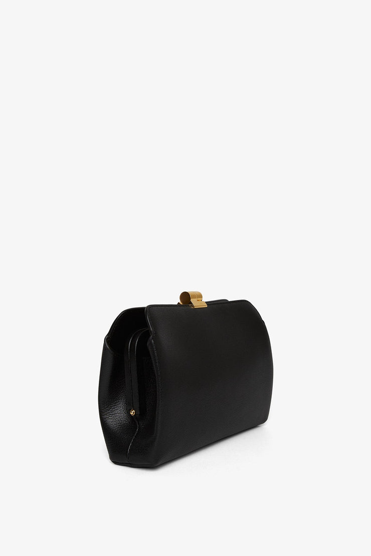 Amazon black shiny leather clutch