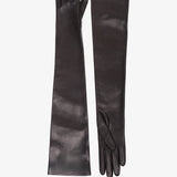 Simon black leather gloves