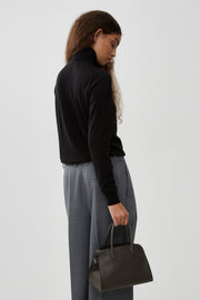 Heva black wool turtleneck sweater