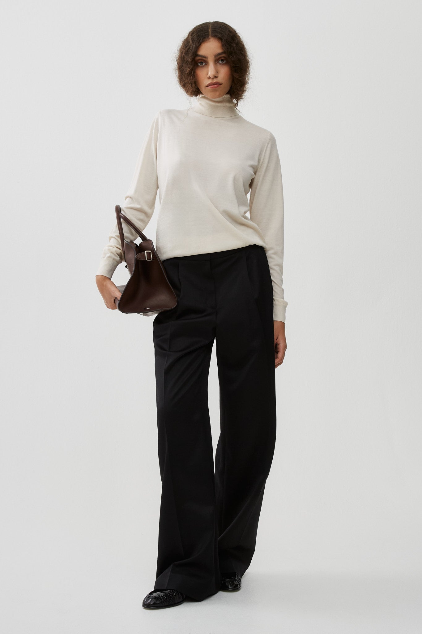 Heva shell wool turtleneck sweater