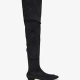 Hereditas 25 black fur over knee boots