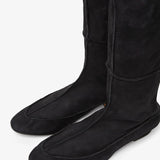 Hereditas 25 black fur over knee boots