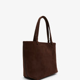Park tote small dark brown nubuck bag