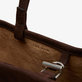 Park tote small dark brown nubuck bag