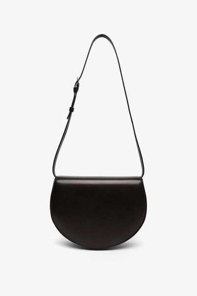 完売必至★人気★THE ROWザロウ Canteen dark brown crossbody TR26136B-The-Row-Canteen-black