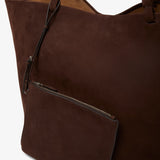 XL park tote dark brown nubuck bag