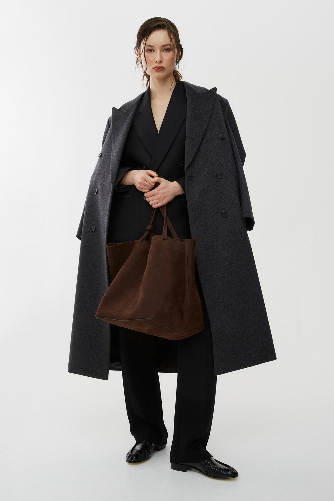 The Row | XL park tote dark brown nubuck bag | Savannahs