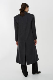 Harisi dark grey melange coat