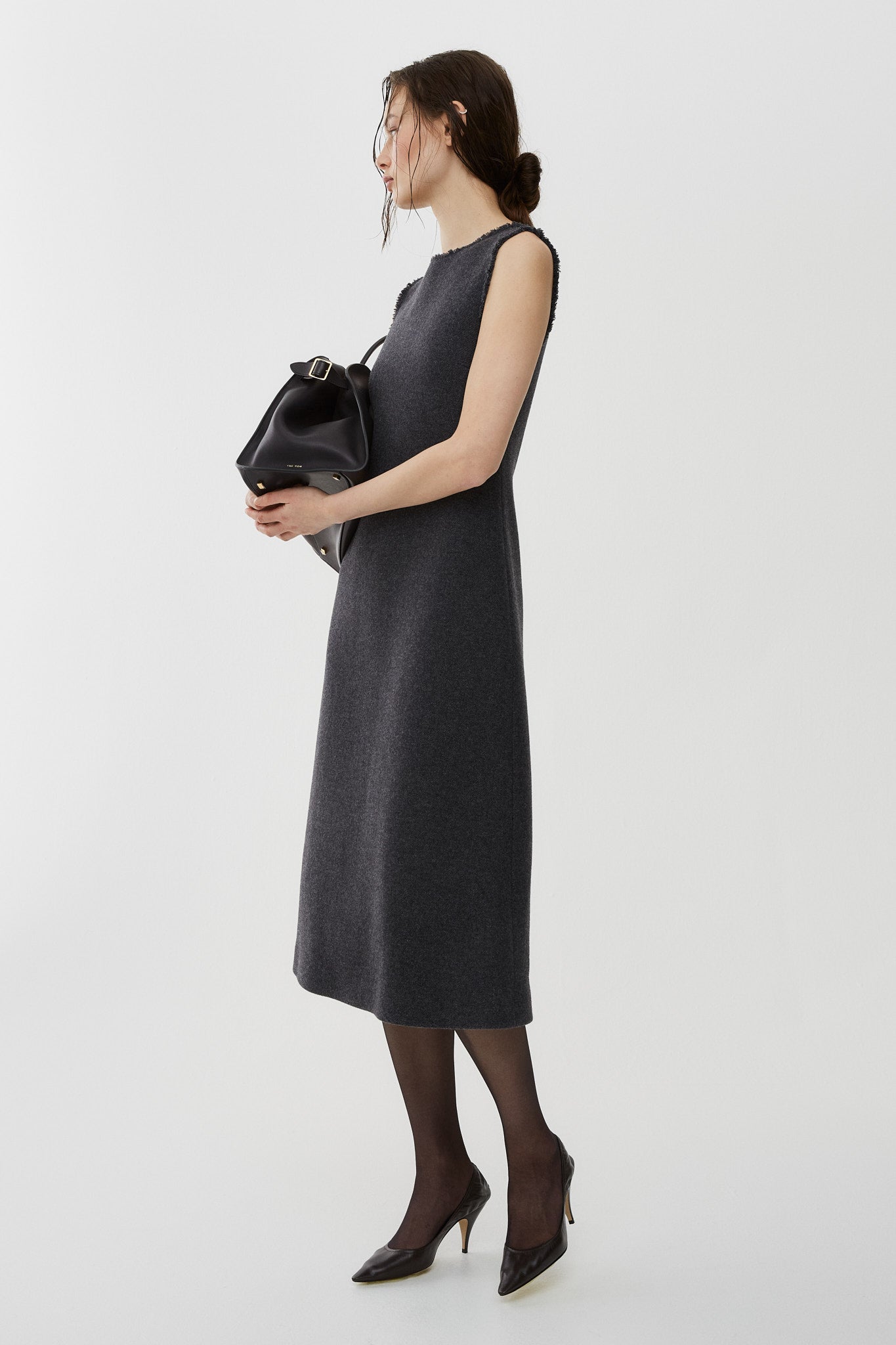 Amor dark grey melange dress