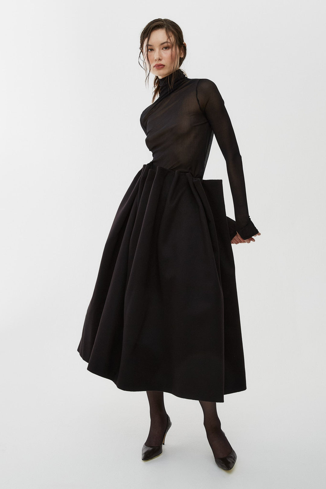 スカート The Row SS25 The Row Skirts Black (9045 W3838BLK) THE ROW ザ ロウ スカート/SAUL SKIRT レディース | レディース