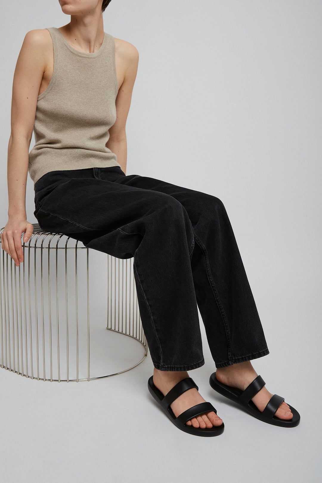 The Row | Foam black rubber sandals | Savannahs