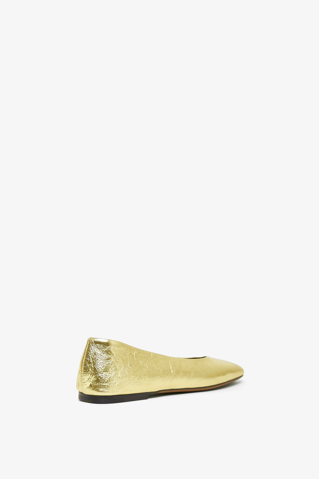 THE ROW Square Toe Flat Pump Leather Flats in Camel Size 37