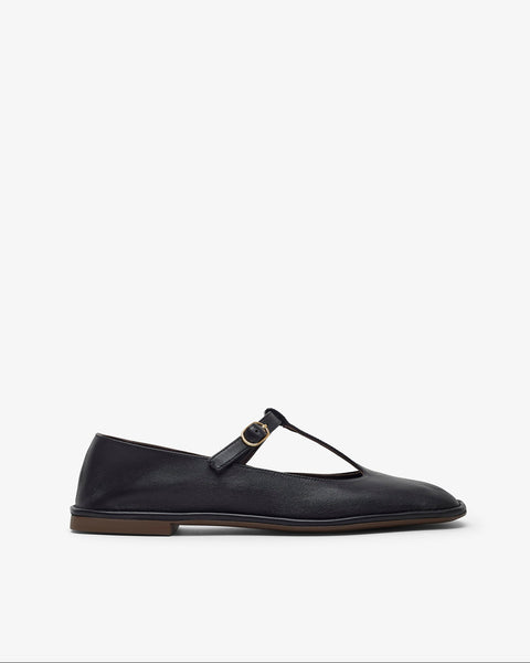 最終値下げ　the row Square T-Strap flats The Row | Square T-strap soft black ballerina flats | Savannahs