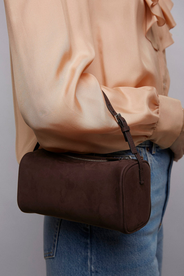 90's brown nubuck leather bag