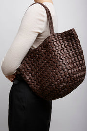 Estelle woven leather tote bag