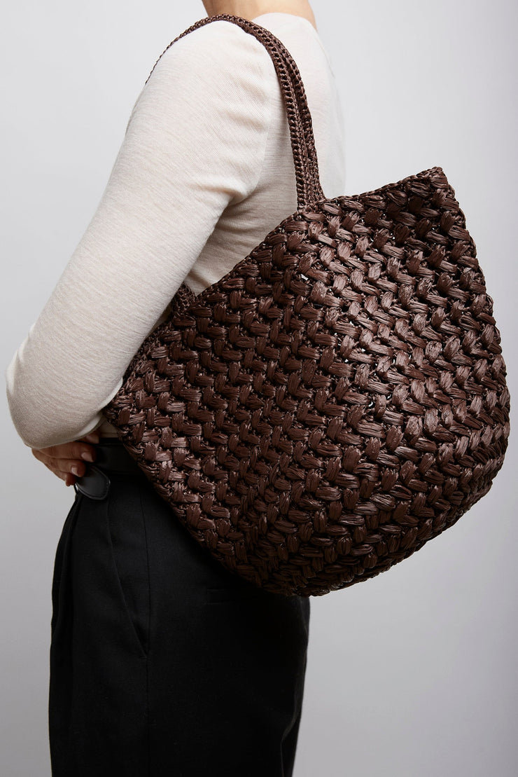 Estelle woven leather tote bag