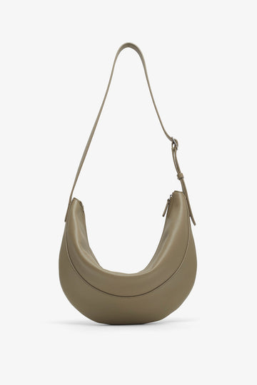 Jouve taupe lether shoulder bag