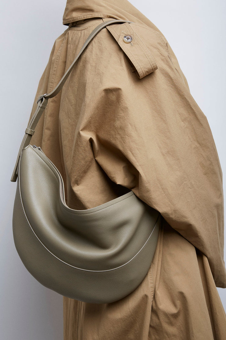 Jouve taupe lether shoulder bag