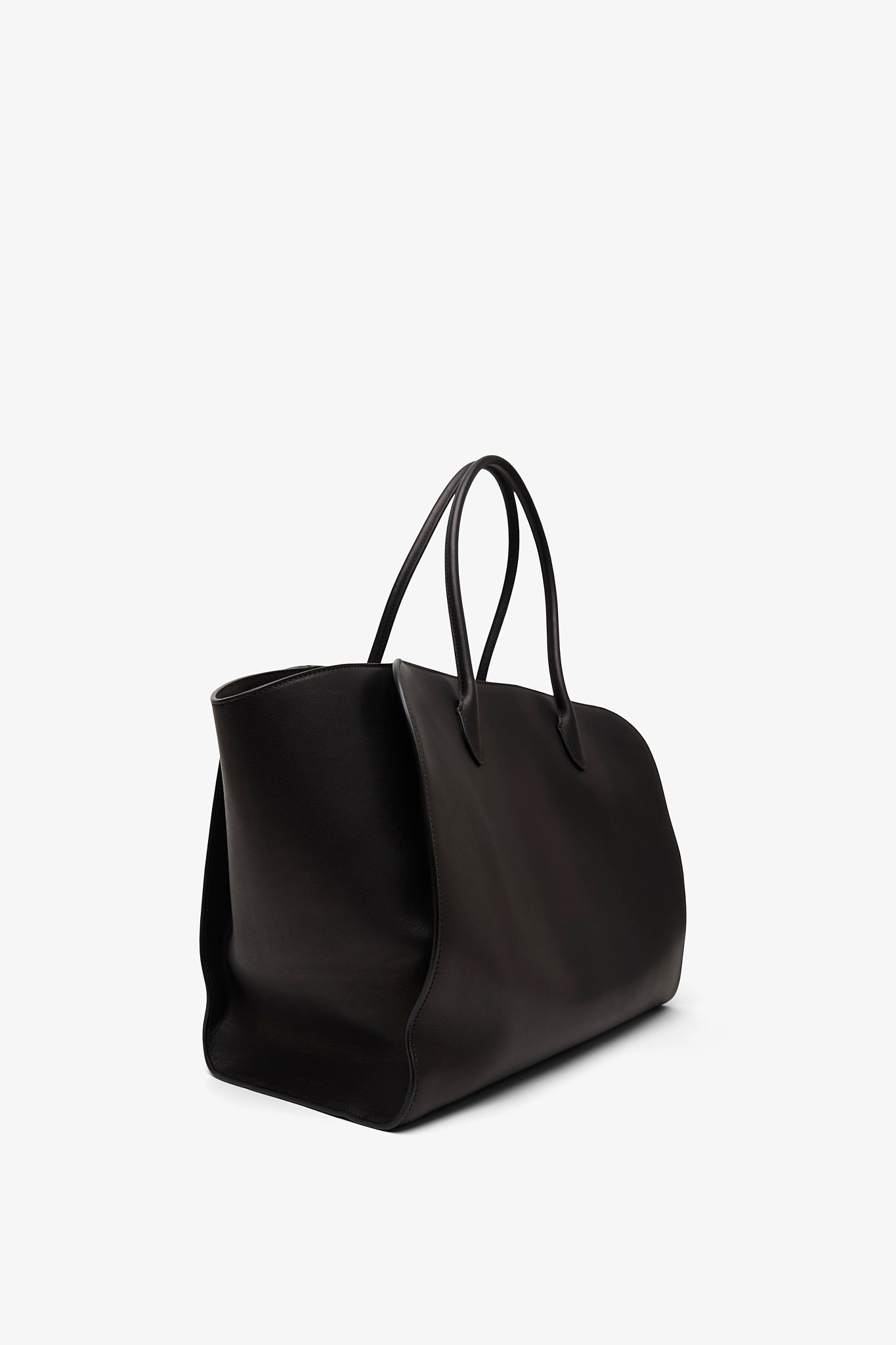 Marlo L black leather tote bag