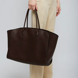 Marlo L brown leather tote bag