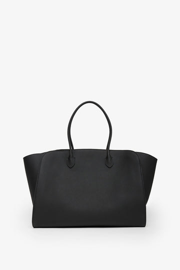 Marlo black leather tote bag
