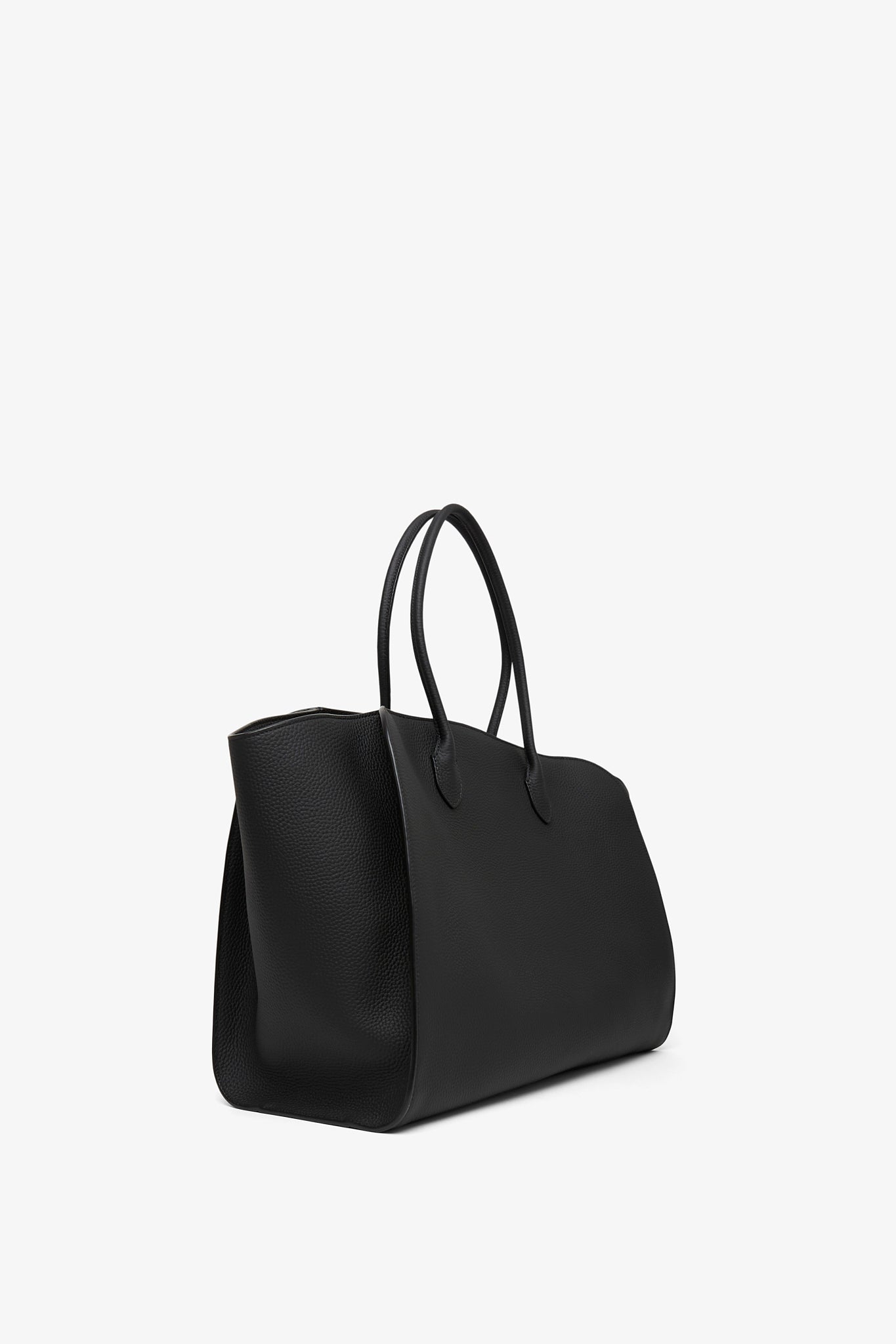 Marlo black leather tote bag