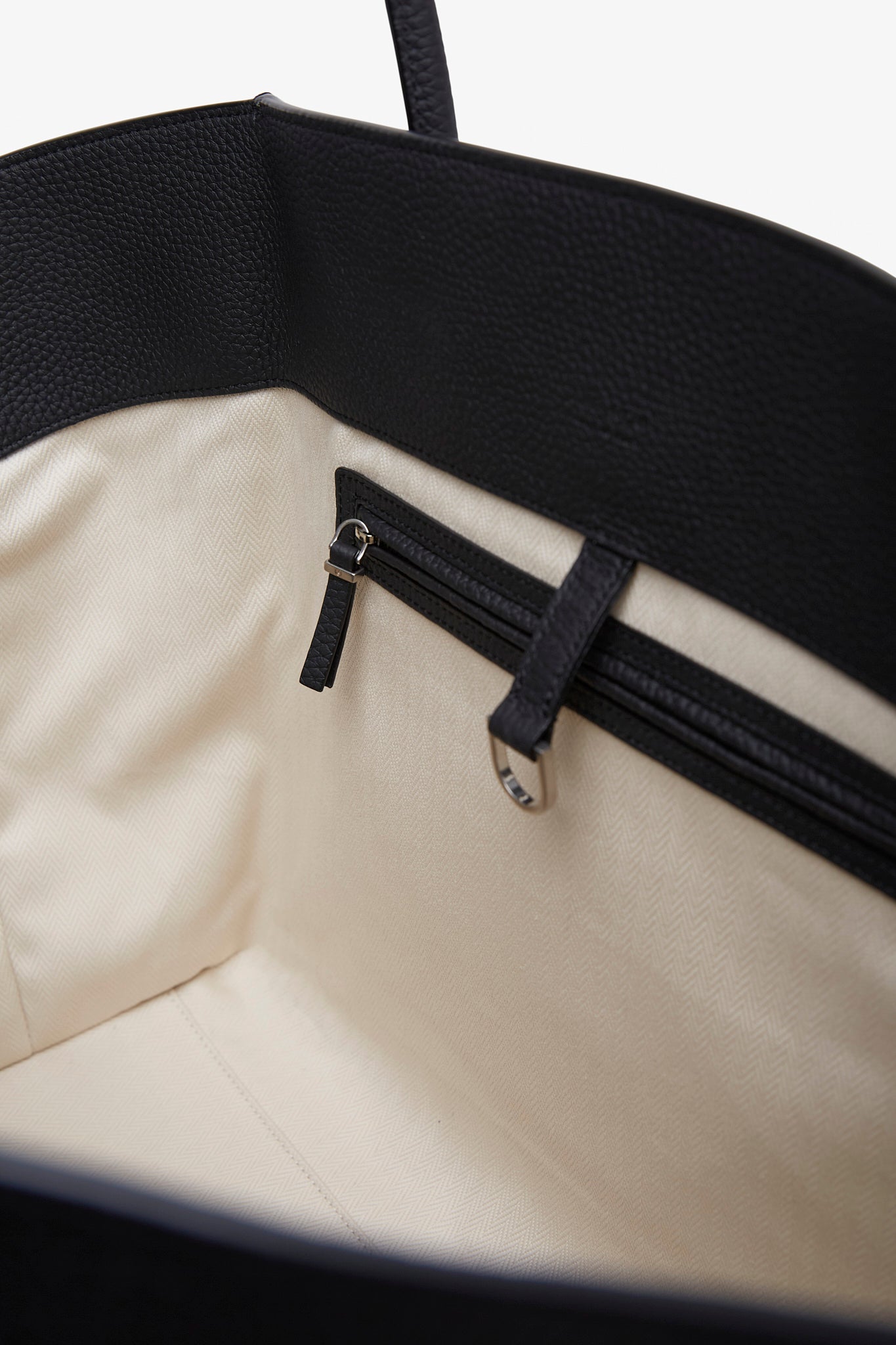 Marlo black leather tote bag