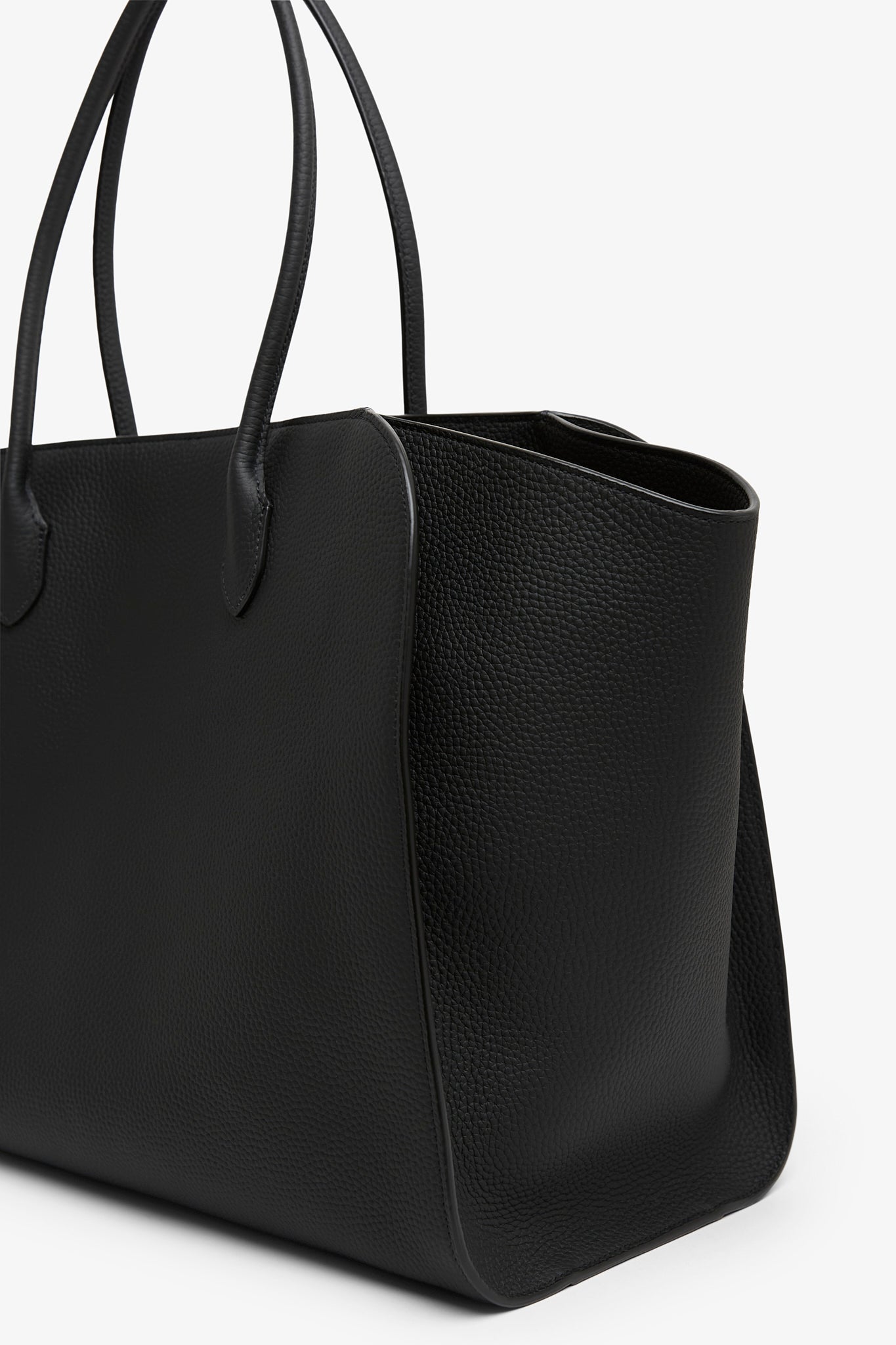 Marlo black leather tote bag