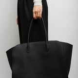 Marlo black leather tote bag