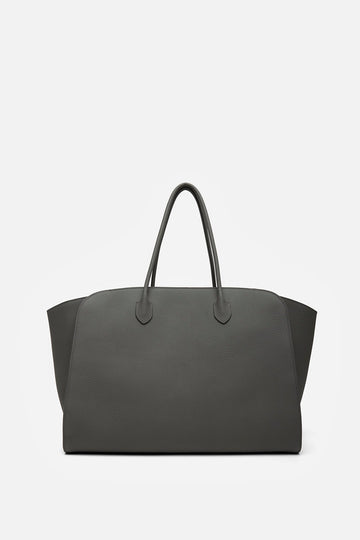 Marlo grey leather tote bag