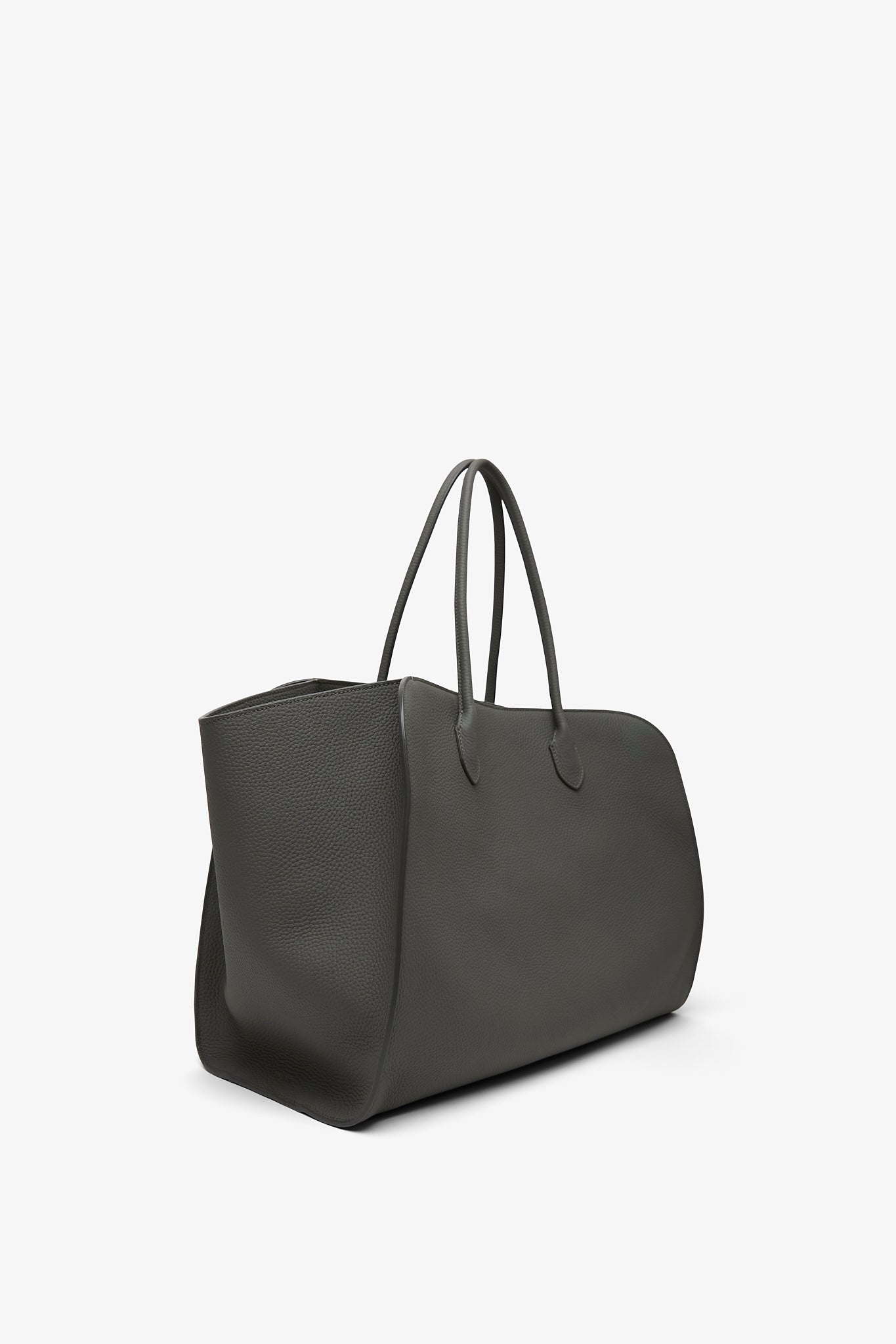 Marlo grey leather tote bag