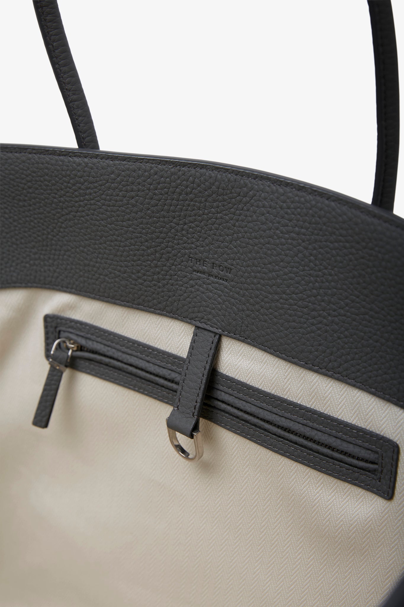 Marlo grey leather tote bag