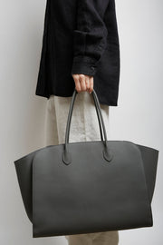Marlo grey leather tote bag