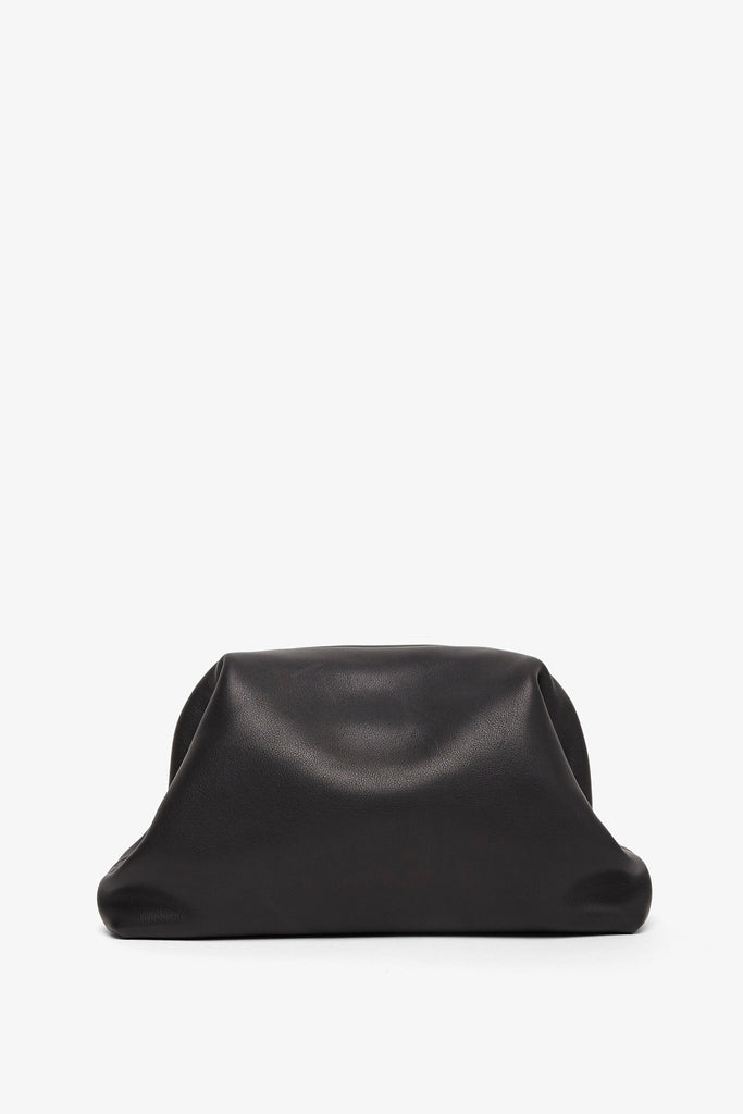 The Row | Mira black leather clutch | Savannahs