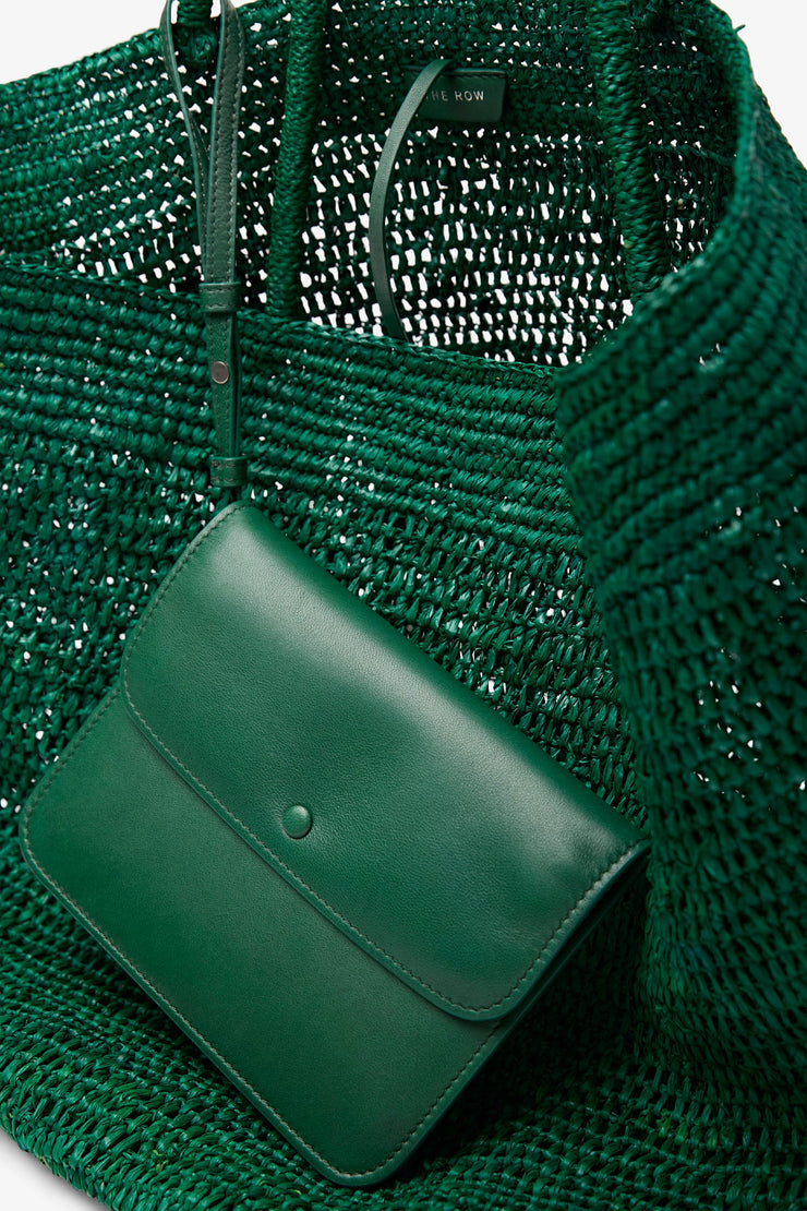 Oregon green raffia bag