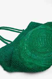 Oregon green raffia bag