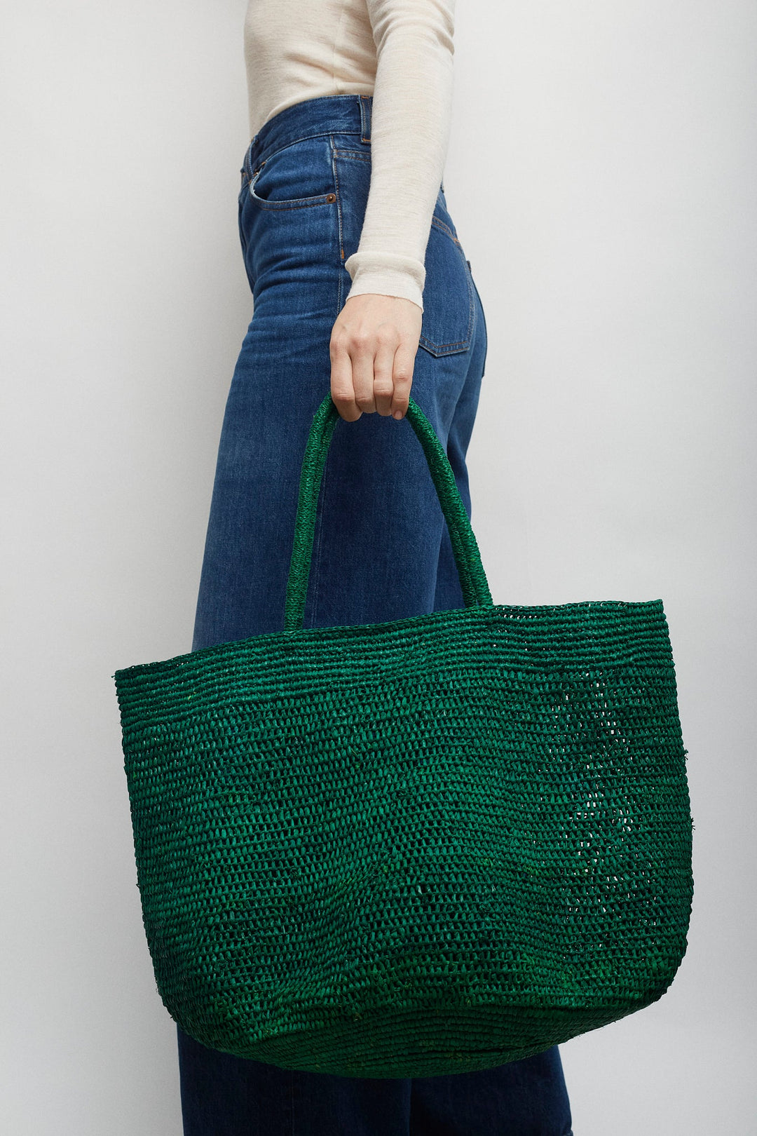 The Row | Oregon green raffia bag | Savannahs