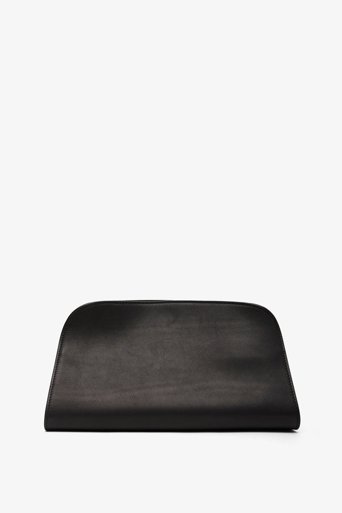 The Row | Peggy black leather clutch | Savannahs