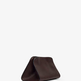 Peggy brown leather clutch