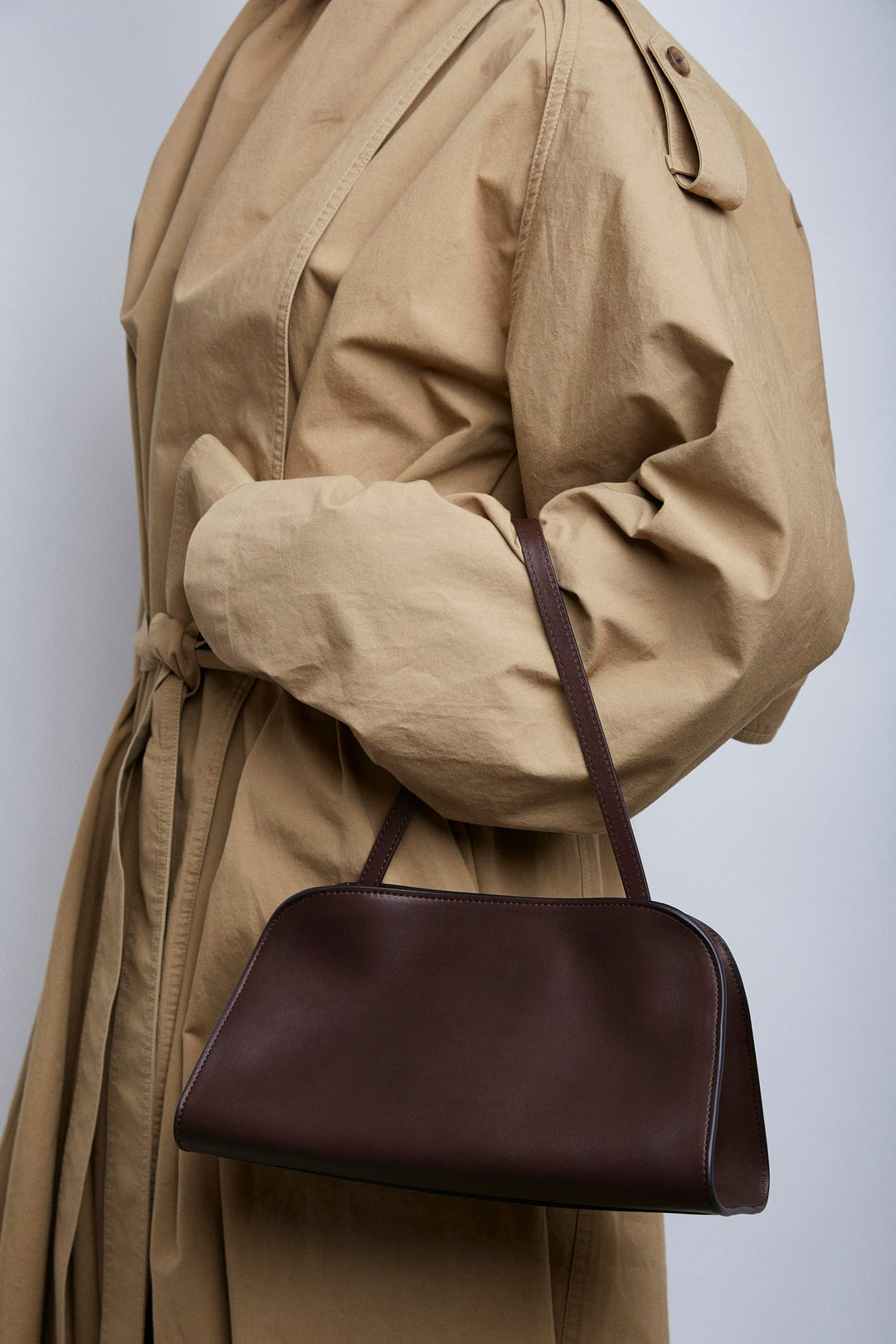 The Row | Peggy brown leather clutch | Savannahs