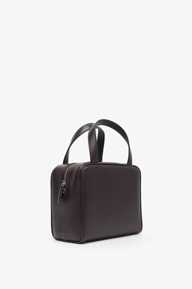 Ray dark brown nappa bag