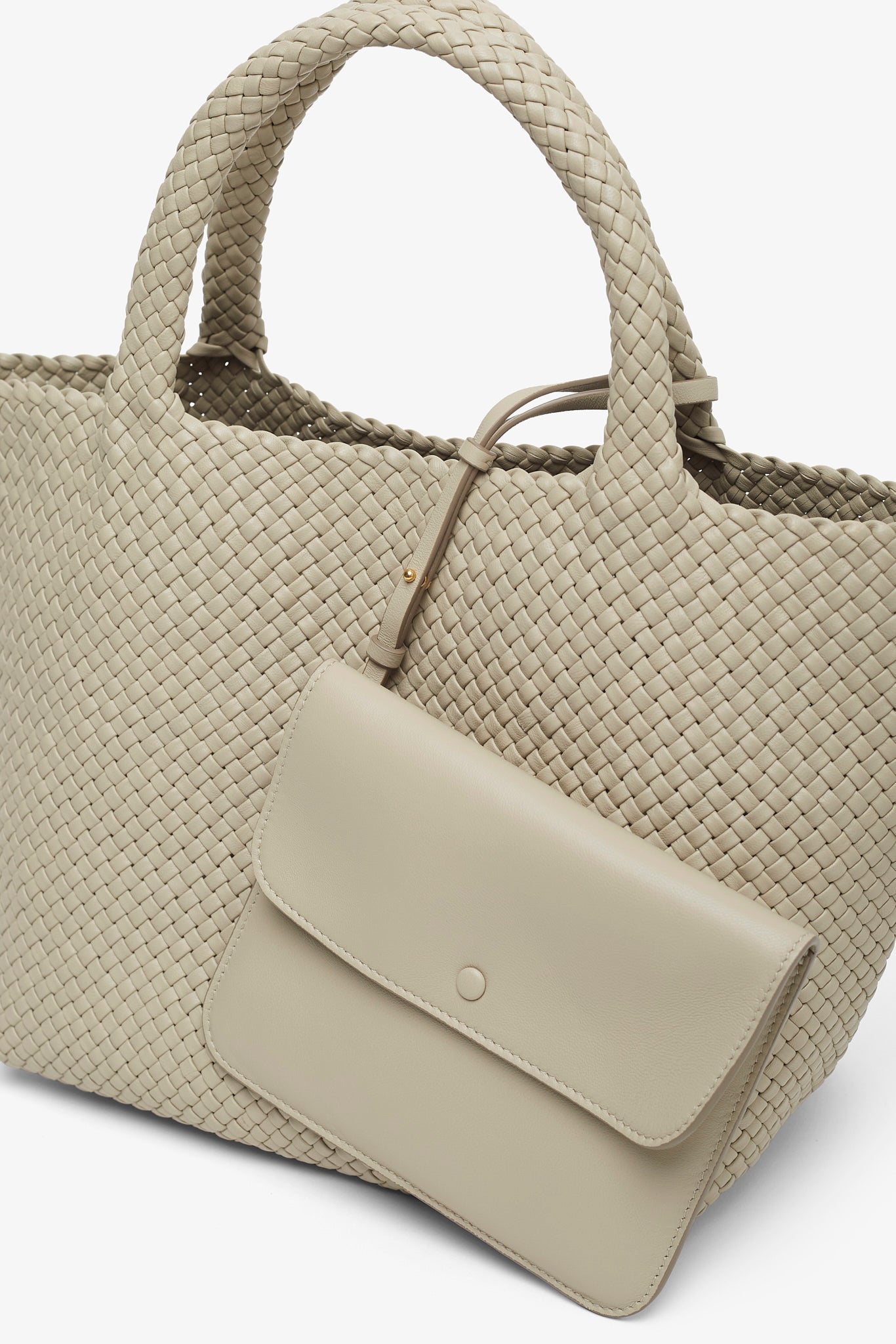 Ruth woven soft leather tote bag
