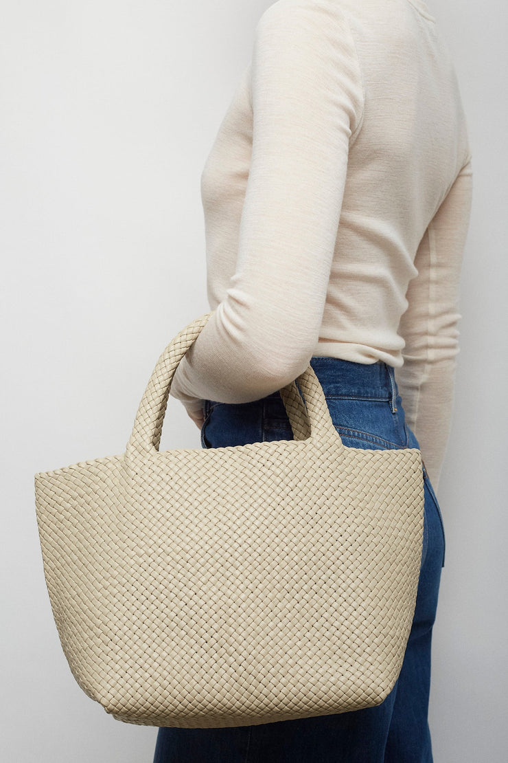 Ruth woven soft leather tote bag