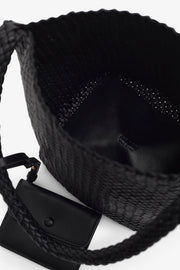 Small woven N/S tote bag