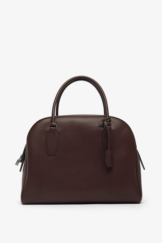 ショルダーバッグ・ポシェット THE ROW INDIA 12 BOWLING BAG IN GLOSSY LEATHER The Row | India 12.00 brown bag | Savannahs