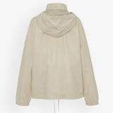 Jilly leather zip hooded jacket